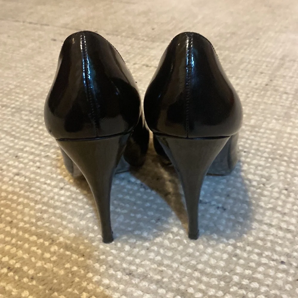 ❤️❤️Steve Madden Trinite leather black heels size 7 great condition! - Picture 3 of 7